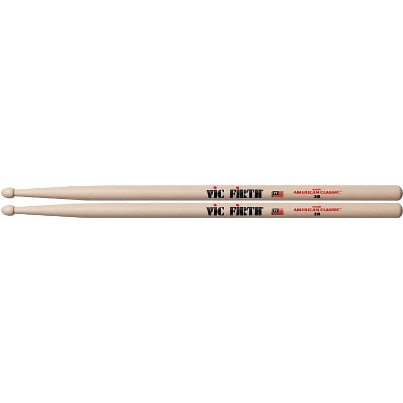 Vic Firth American Classic 2B Drumsticks, Wood Tip, #2B image 1