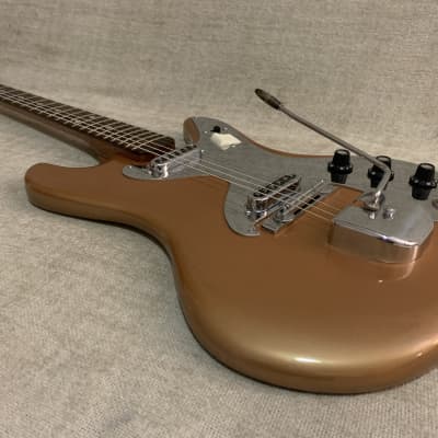 Vintage 1960’s JVC Victor Nivico Astrotone Unitone Model EG-35 Surf Guitar Gold Finish MIJ Japan Teisco Clean! image 8