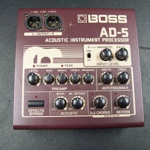 BOSS AD-5 AD5 ACOUSTIC INSTRUMENT PROCESSOR DI BOX PREAMP EQ EFFECTS UNIT