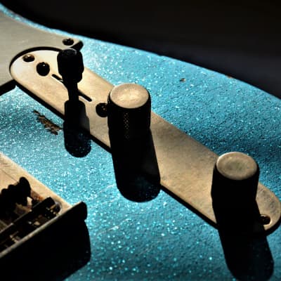 American Fender Custom Telecaster  Standard Relic Blue Sparkle image 2