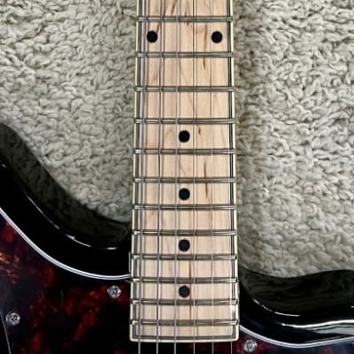 D'Angelico Premier Bedford Model DAPBEDSBKMCTR Electric Guitar (Black) image 7