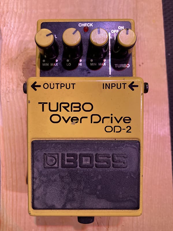 Boss OD-2 Turbo OverDrive (Black Label) 1988 - 1995 - Yellow