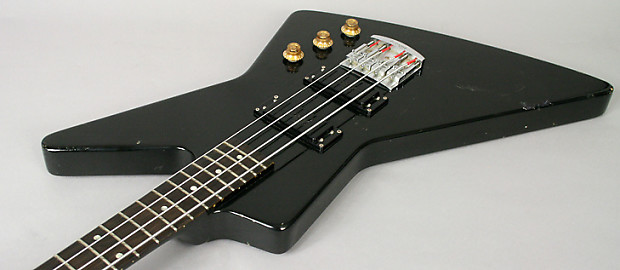 1984 Gibson Explorer Bass Guitar USA Black ORIGINAL Vintage