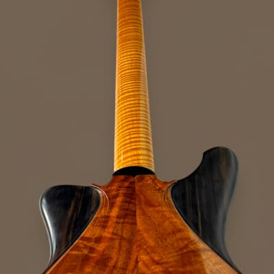 Jesselli Guitars Modernaire Circa 1989-1990 Natural Walnut & Ebony. Owned by Alan Rogan touring tech for Keith Richards. (Authorized Jesselli Dealer) image 16