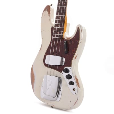 Fender Custom Shop Time Machine 1961 Jazz Bass Heavy Relic Aged Olympic White (Serial #CZ569135) image 2