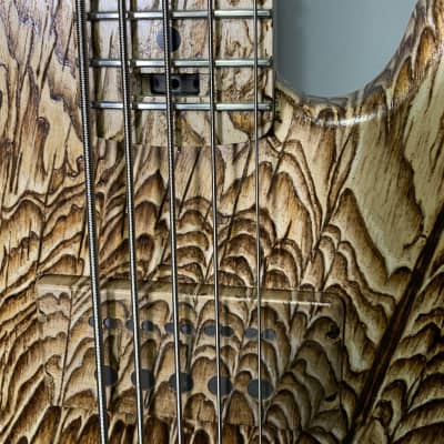 Short Scale bass Form Factor Audio Wombat Pyrographic 5-String Bass image 5