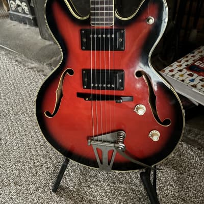 1960s Tempo Hollow Body - Red Burst image 2