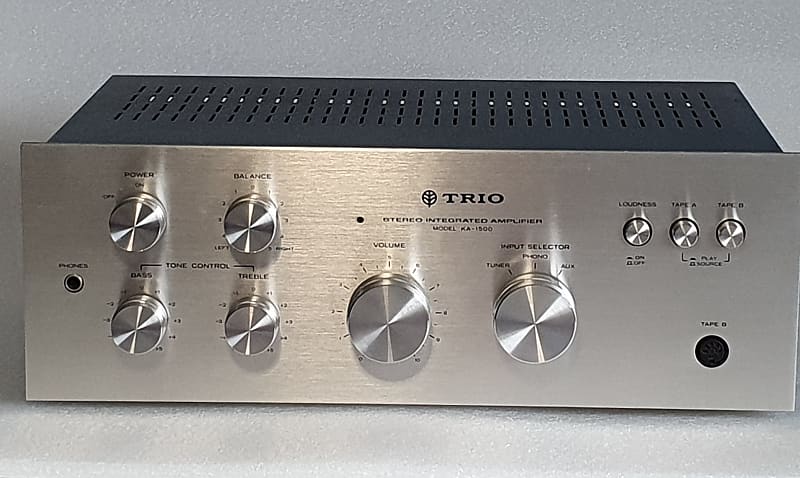 Trio KA-1500 1977 stereo integrated amplifier - silver image 1