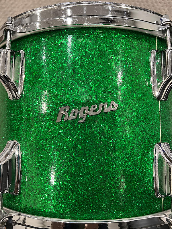 Rogers Dayton 13” Holiday Tom Late 60’s - Green Sparkle image 1
