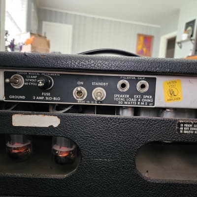 Fender Bassman 2-Channel 50-Watt Guitar Amp Head 1968 - 1969 - Silverface image 4