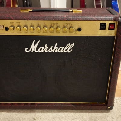 Marshall JCM 900 Model 4102 100-Watt Hi Gain Dual Reverb 2x12 Combo 1990s -  Burgundy Snakeskin | Reverb Ireland