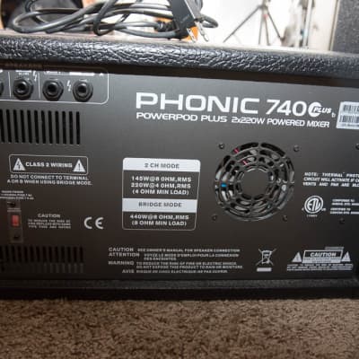 Phonic Powerpod 740 Plus 2X220W 7-Channel Powered Mixer with Digital  Effects Regular