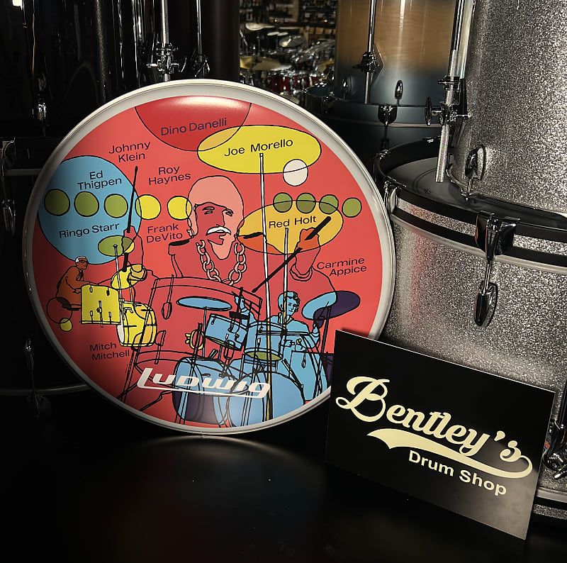 Ludwig 22" Bass Drum Advertising Reprint Head Reverb