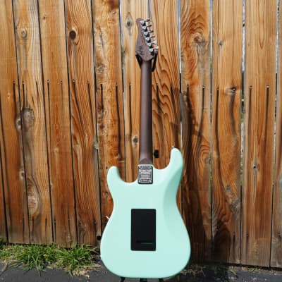 Schecter USA CUSTOM SHOP - Atomic Green Nick Johnston HSS 6-String Electric Guitar w/ Black Tweed Case (2023) image 3