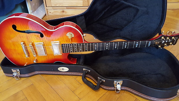 Framus AK 1974 Custom Shop Hollowbody mid 2000s. Cherry Sunburst