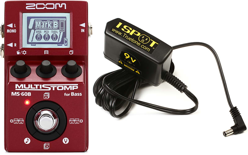 Zoom MS-60B Multistomp Bass Effects Pedal Bundle with Truetone 1