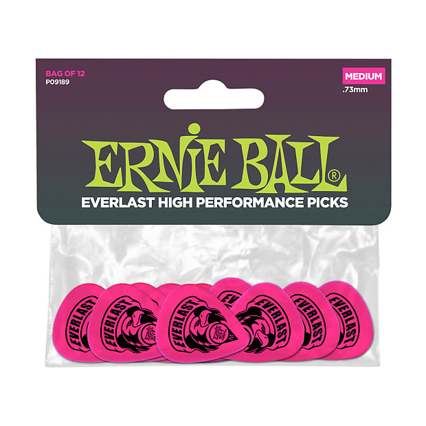 Ernie Ball P09189 Everlast Medium .73mm Guitar Picks (Bag of 12) image 1