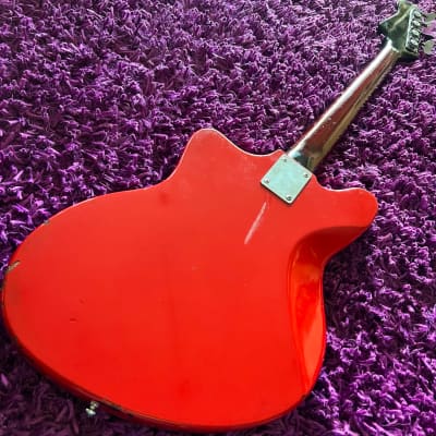 Late 1960s Guyatone EB-4 Short Scale Electric Bass Guitar (Red) image 7