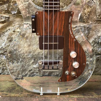 1970 Ampeg Dan Armstrong Lucite Bass Clear image 3