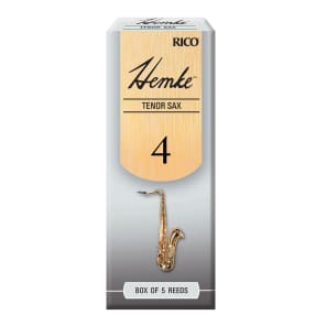 Rico RHKP5TSX400 Hemke Tenor Saxophone Reeds - Strength 4.0 (5-Pack)
