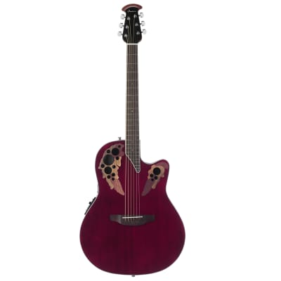 Ovation Celebrity Elite Super Shallow, Acoustic Electric Guitar, Ruby Red for sale