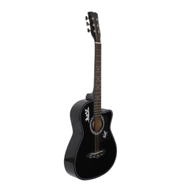 Glarry GT507 38 Inch Spruce Acoustic Guitar Black image 4