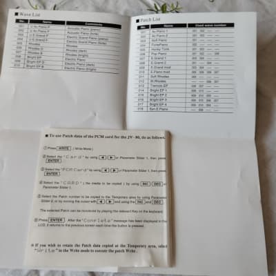 Roland SO-PCM1-01 Piano selection card for Roland JV and JD synths - black image 5