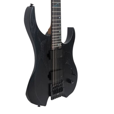 Legator Guitars Ghost G6P Headless Guitar, Ebony Fretboard, Stealth Black image 2