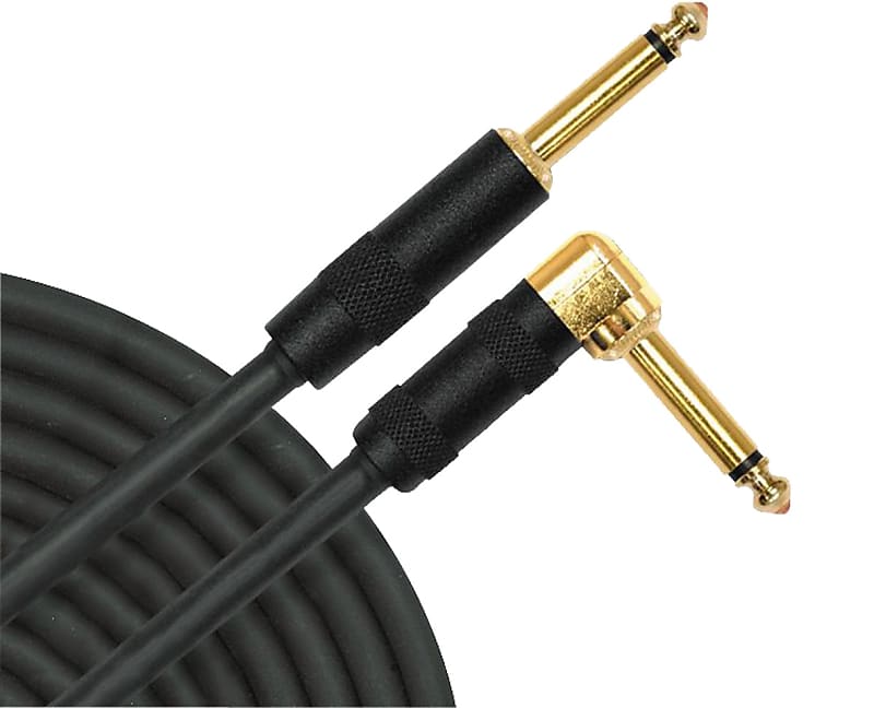 Mogami Gold 10' 1/4" to Right Angle 1/4" Keyboard Synth Guitar Instrument Cable image 1