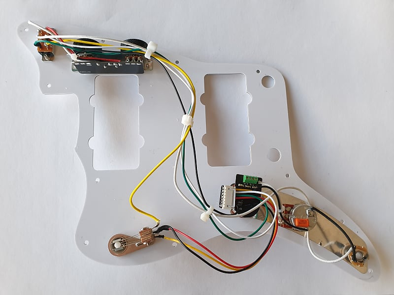 Jazzmaster guitar solderless prewired wiring harness Reverb