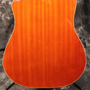 2015 Fender T-Bucket 300 CE Cutaway Acoustic-Electric Dreadnought Guitar Amber - Trans Amber image 4