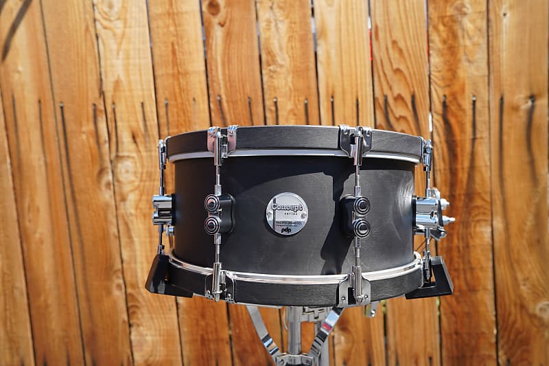 PDP Concept Maple Classis Series Ebony 6 x 14" Snare Drum w/ Maple Wood Hoops image 1