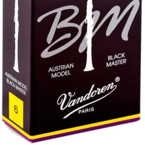 Vandoren CR187T Black Master Traditional Bb Clarinet Reeds - Strength 6 (Box of 10)