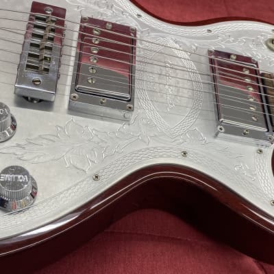 Deviser Zemaitis Custom Guitar replica 1993 - Aluminum Metal Top with Mahogany Body MIJ image 4