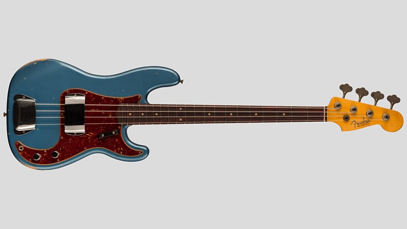 Fender Custom Shop Time Machine 1964 Precision Bass Aged Lake Placid Blue Relic image 1