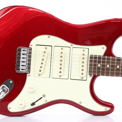 Mercurio Red Strat Stratocaster Electric Guitar Interchangeable Pickups #50809 image 2