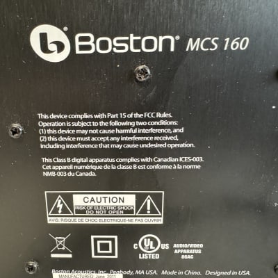 Boston MCS 160 Subwoofer Powered Sub Home Theater Budget Audiophile Bass Black image 6