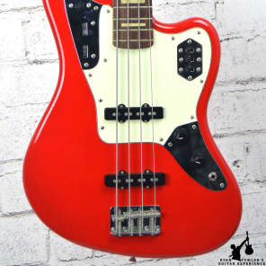 Fender CIJ Jaguar Bass Hot Rod Red Matching Headstock w/ Gig