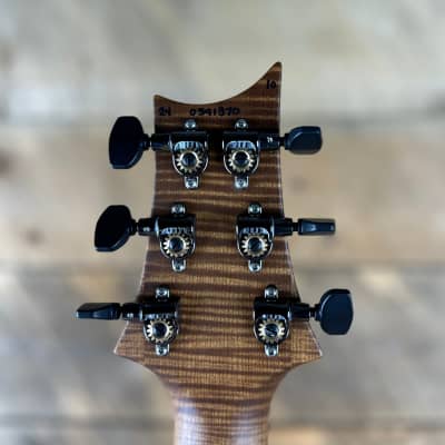 PRS Wood Library Custom 24 Semi-Hollow Flame Maple 10 Top, Korina Back, Torrified Maple Neck, Ziricote FB - Faded Blue Jean Satin 391870 image 15