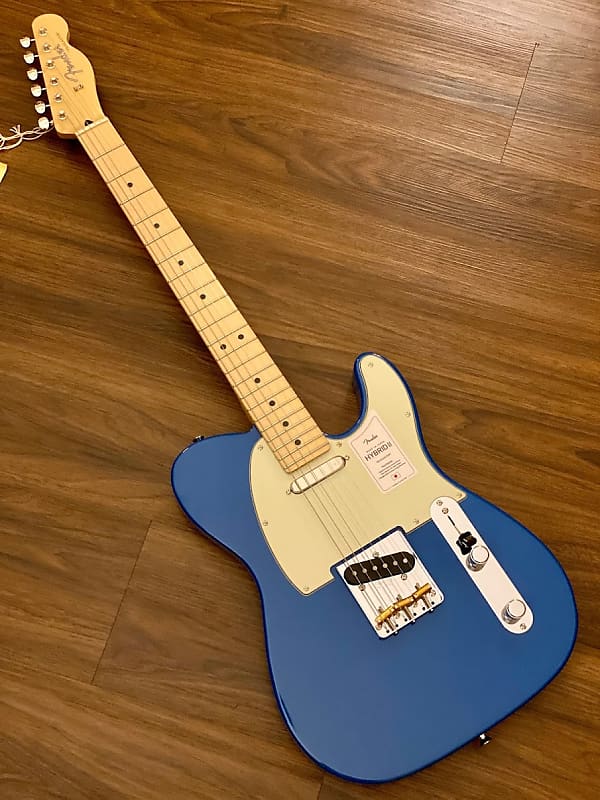 Fender Japan Hybrid II Telecaster with Maple FB in Forest Blue