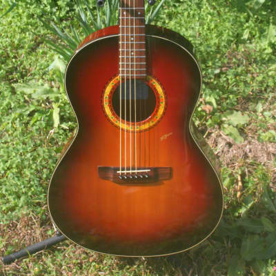 2005 K Yairi SR-2E OOO size Guitar with Under saddle pick up - Cherry Sunburst+Original Hard Case and more image 2