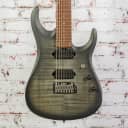 USED Sterling by MM - JP15 7-String Electric Guitar - Flame Maple Top -Trans Black Satin