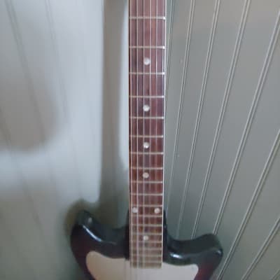 Unbranded Lawsuit Era Guitar Unknown 60's Tobacco Red image 3