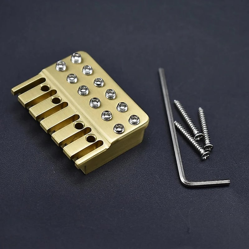 Brass Headless Guitar String Bridge Locking Nut Reverb Canada