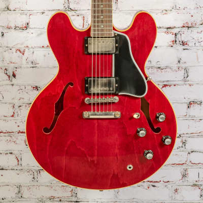 Gibson - 1961 ES-335 Reissue - Semi-Hollow Electric Guitar - Ultra Light Aged 60s Cherry - w/ Black/Yellow Custom Shop Hardshell Case - x1665 image 1