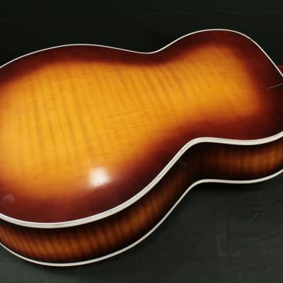 Kay N-4 acoustic archtop Early 1960's Ice Tea burst flame - Signed by Steppenwolf frontman John Kay image 8