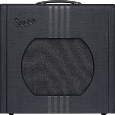 Supro Delta King 12 1x12-inch 15-watt Tube Combo Amp, Black on Black image 1