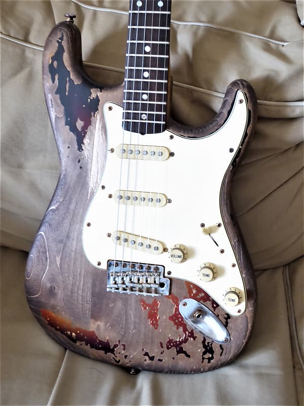 DY Guitars Rory Gallagher relic strat body PRE-BUILD ORDER image 1