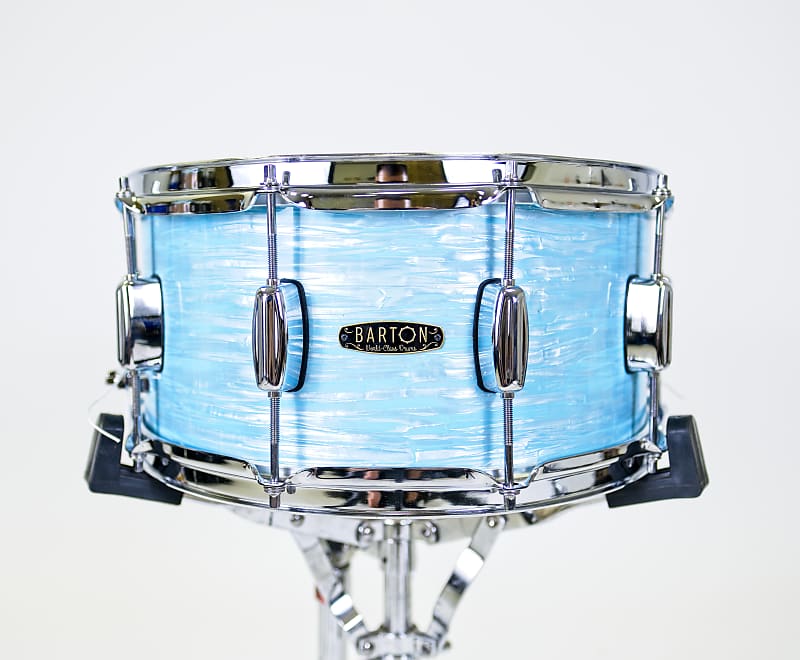 Barton Studio Custom 14X5 Birch Snare Drum - Sky Blue Oyster image 1