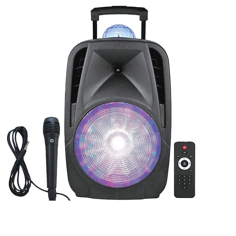 SuperSonic 12Inch LightUp Portable Bluetooth DJ Speaker Reverb